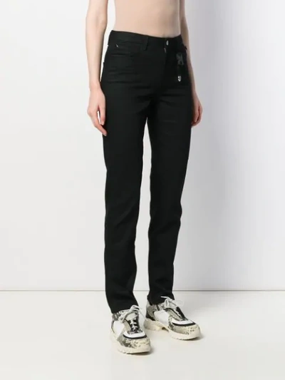 Shop Alyx Keyring Detail Slim-fit Jeans In Black