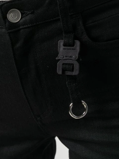 Shop Alyx Keyring Detail Slim-fit Jeans In Black