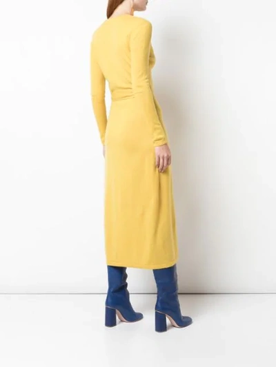 Shop Diane Von Furstenberg Astrid Wrap Dress In Yellow