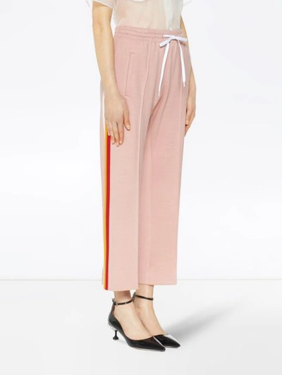 Shop Miu Miu Tracksuit Trousers In Neutrals