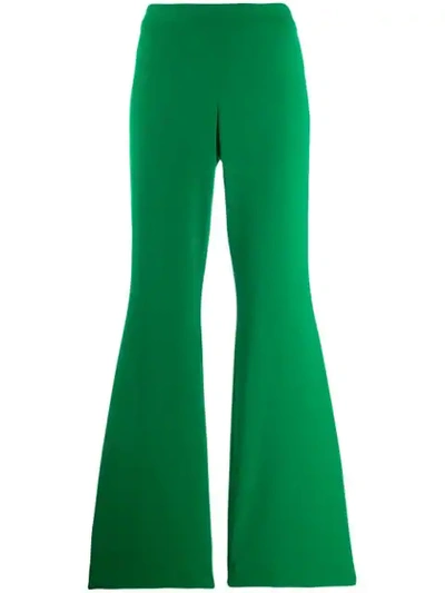 Shop P.a.r.o.s.h Flared Style Trousers In Green