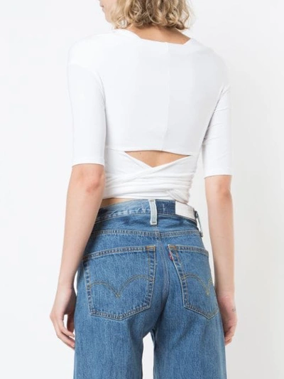 Shop Alexander Wang T Wrap Style Top In White