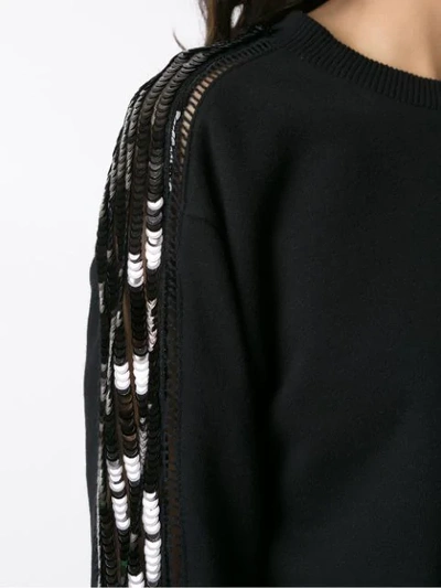 Shop Andrea Bogosian Sequinned Peyton Sweatshirt In Black