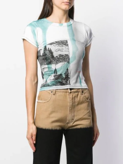 Shop Eckhaus Latta Multi-print T-shirt In White