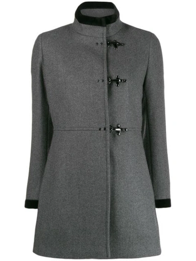 Shop Fay Single Breasted Duffle Coat In Vrkhb802 Grey