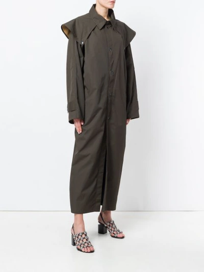 Shop Walk Of Shame Long Cape Trench In Brown