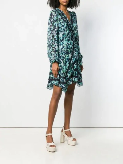 Shop Zimmermann Moncur Wrap Dress In Blue