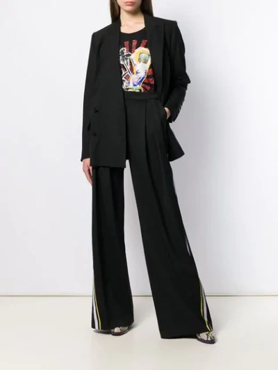 Shop A.f.vandevorst Party Side Stripe Trousers In Black