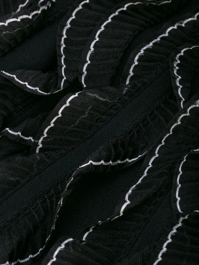 Shop Alexander Mcqueen Ruffle Wave Hem Dress In Black