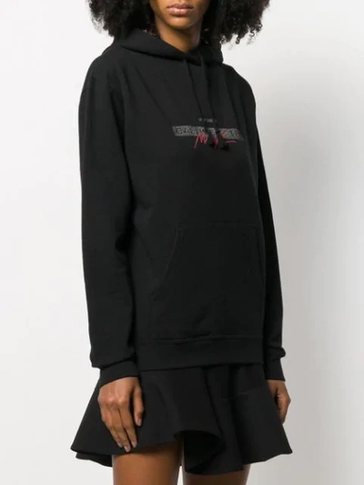 Shop Saint Laurent Call Me After Midnight Hoodie In Black