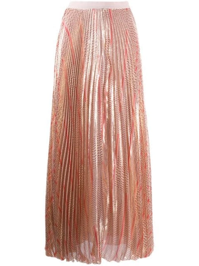 Shop Giambattista Valli Striped Skirt In Pink