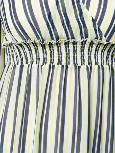 LIU JO STRIPED MAXI DRESS - 白色