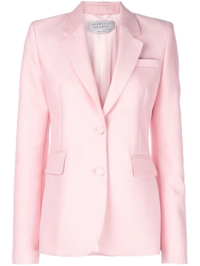 Shop Gabriela Hearst Classic Tailored Blazer In Pink
