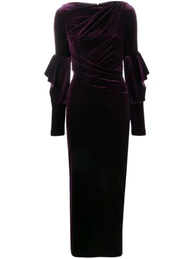 Shop Talbot Runhof Rosia Evening Gown In Purple
