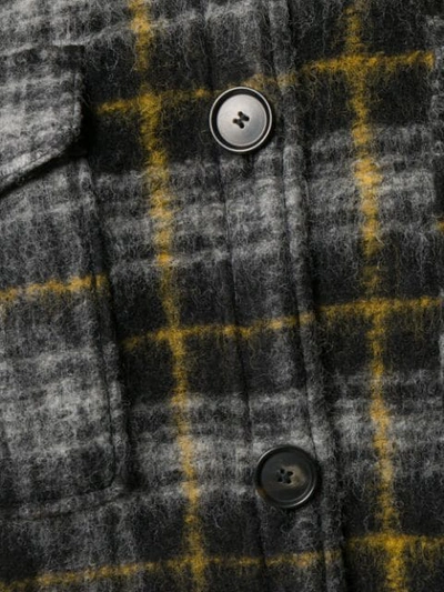Shop Isabel Marant Étoile Checked Pattern Coat In Black 01bk