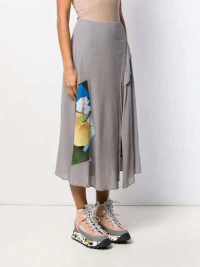 ACNE STUDIOS FLORAL PANEL LONG SKIRT 