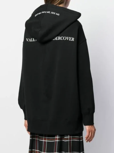 Shop Valentino X Undercover Kapuzenpullover In Black