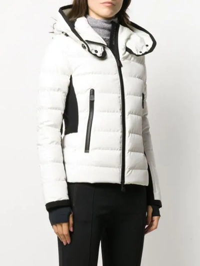 Shop Moncler Hooded Puffer Coat In White