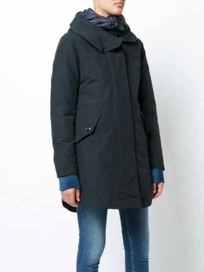 Shop Woolrich Layered Down Parka Coat In Blue
