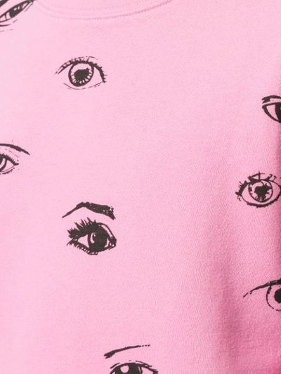 Shop The Elder Statesman Eye Print Sweatshirt - Pink