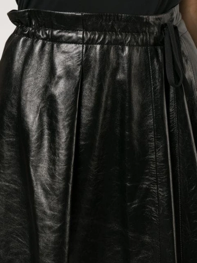 Shop Proenza Schouler Asymmetrical Leather Skirt In Black
