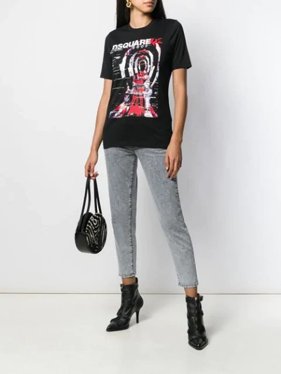 Dsquared2 Logo Printed T-shirt In Black