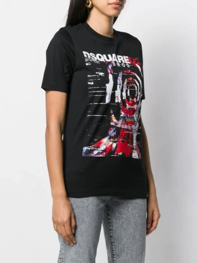 Dsquared2 Logo Printed T-shirt In Black