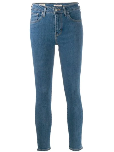 Shop Levi's 721 High-waisted Skinny Jeans In 0077 Azzurro