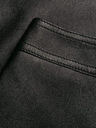 Shop Saint Laurent Studded Leather Skirt In Black