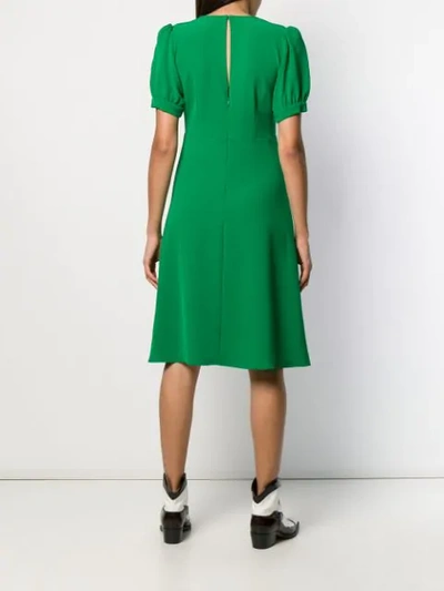 Shop P.a.r.o.s.h Puffed Sleeve Dress In 005 Green