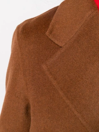 Shop Acne Studios Belted Midi Coat In Brown