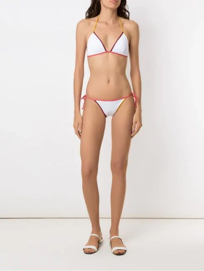 Shop Brigitte Triangle Bikini Set In Multicolour
