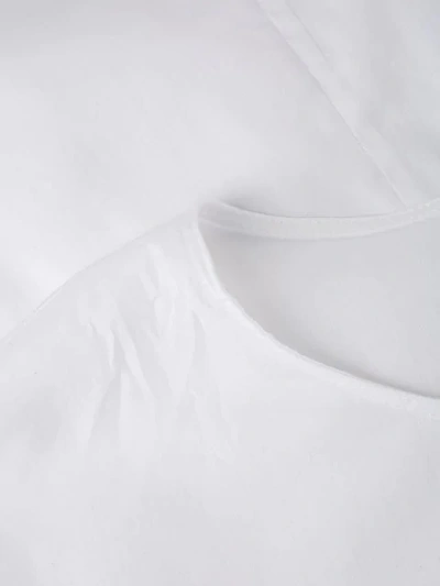 Shop Federica Tosi Ruched Sleeve T-shirt In White