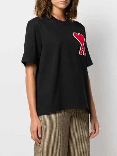 Shop Ami Alexandre Mattiussi Big Ami Coeur Patch T-shirt In Black