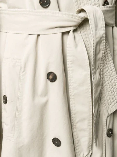 Shop Balenciaga Judo Trench Coat In Neutrals