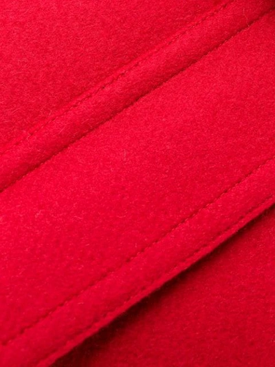 Shop Saint Laurent Trenca Duffle Coat In Red