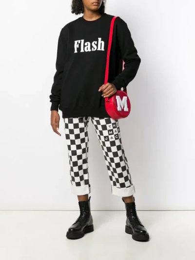 Shop Msgm Flash Oversized Sweatshirt In Black
