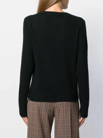 Shop Allude Colour Block Cardigan In Black