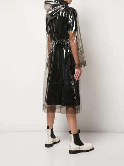 Shop Proenza Schouler Pswl Transparent Mid-length Raincoat In Grey