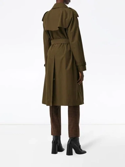 Shop Burberry The Westminster Heritage Trench Coat In Green