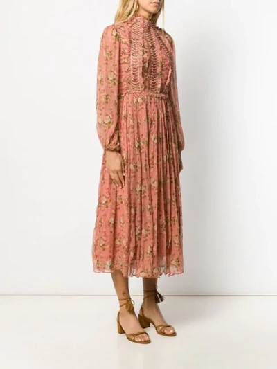 Shop Zimmermann Prairie Dress In Rosewood Floral Pink