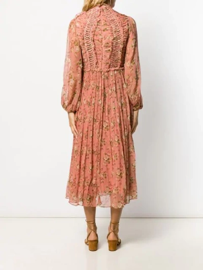 Shop Zimmermann Prairie Dress In Rosewood Floral Pink