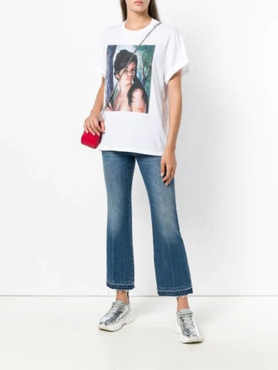 Stella Mccartney Printed Cotton T-shirt In White