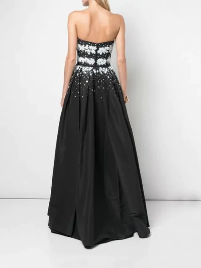 Shop Carolina Herrera Off-shoulder Sequinned Dress In Black