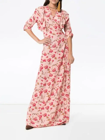 Shop By Timo Floral Print Wrap Dress - Pink
