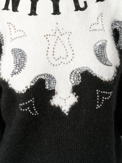 Shop Aniye By Embellished Logo Sweater In Black