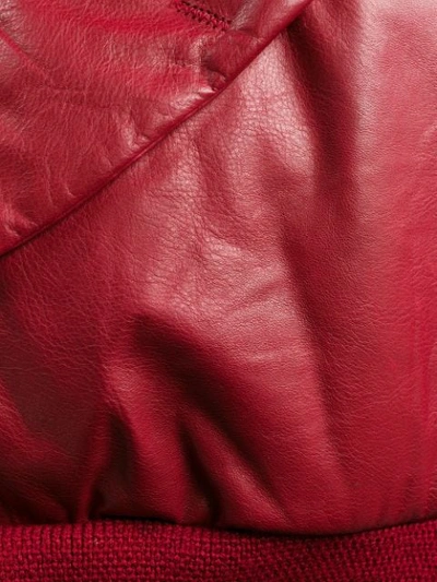 Shop Isaac Sellam Experience Leather Bomber Jacket In Red