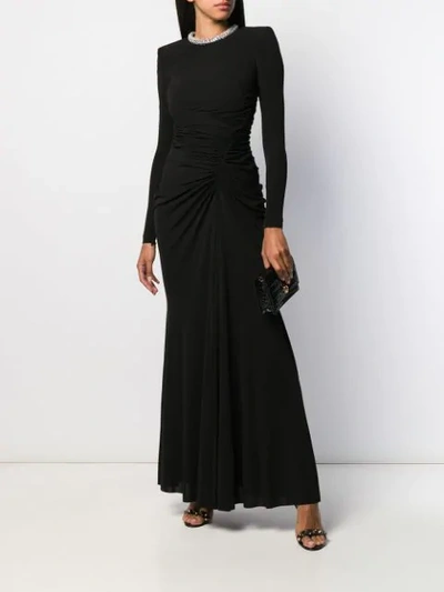Shop Alexander Mcqueen Crystal Rope Evening Dress In 1000 Black