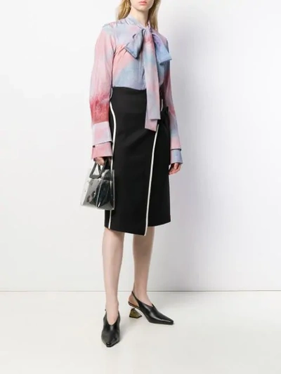 Shop Ssheena Asymmetrical Midi Skirt In Black