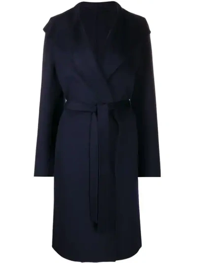Shop Joseph Belted Trench Coat In 0370  Navy